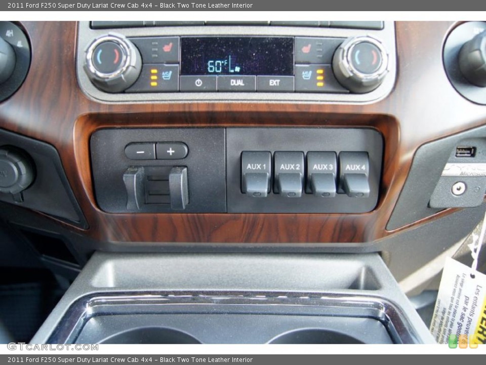 Black Two Tone Leather Interior Controls for the 2011 Ford F250 Super Duty Lariat Crew Cab 4x4 #47094113