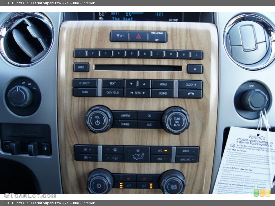 Black Interior Controls for the 2011 Ford F150 Lariat SuperCrew 4x4 #47094770