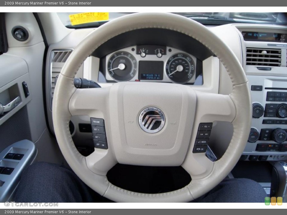 Stone Interior Steering Wheel for the 2009 Mercury Mariner Premier V6 #47095328