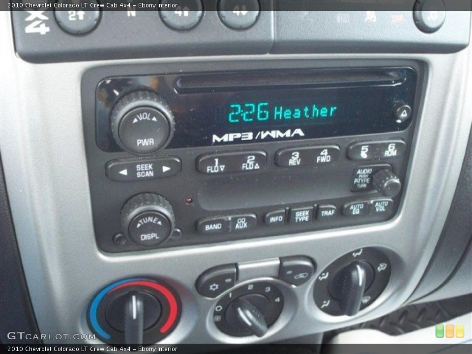 Ebony Interior Controls for the 2010 Chevrolet Colorado LT Crew Cab 4x4 #47096324