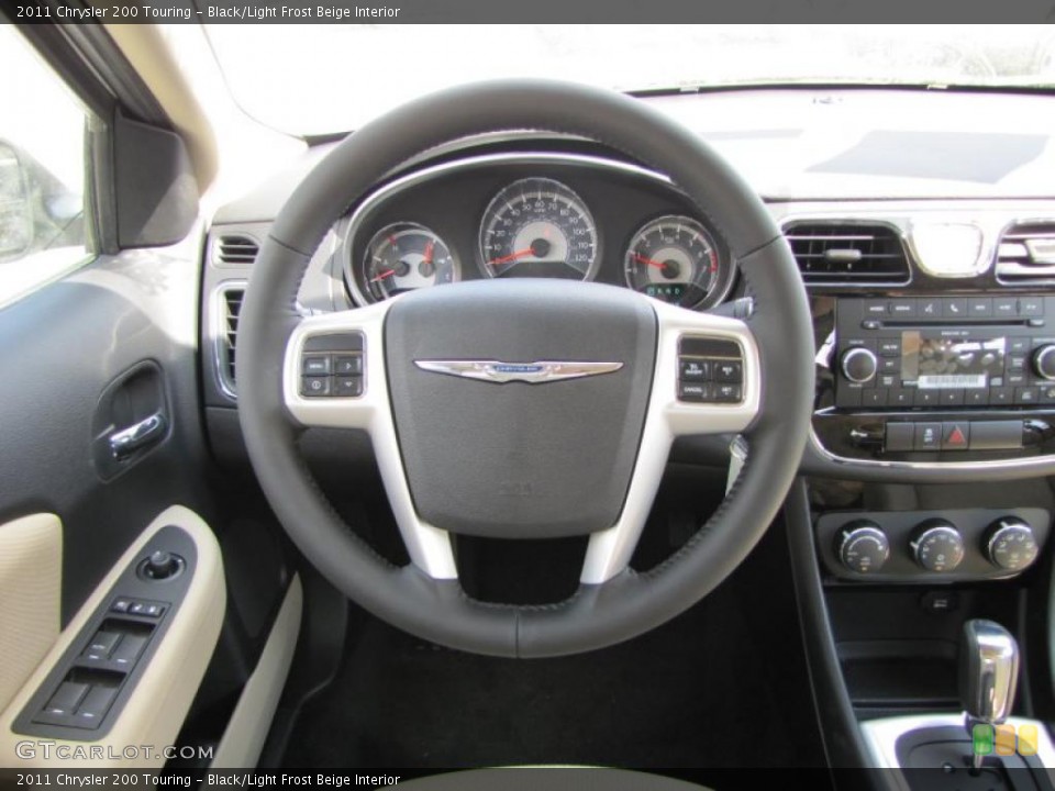 Black/Light Frost Beige Interior Steering Wheel for the 2011 Chrysler 200 Touring #47099993