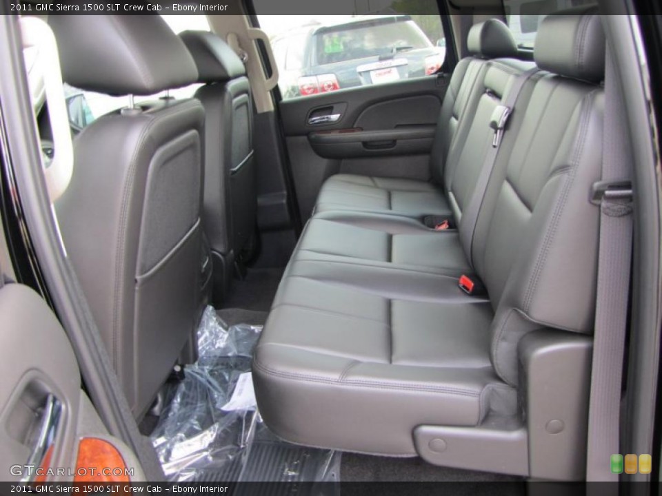 Ebony Interior Photo for the 2011 GMC Sierra 1500 SLT Crew Cab #47100185