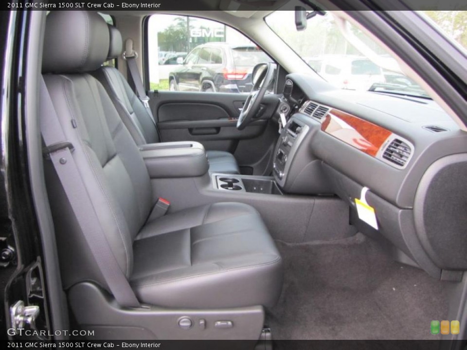 Ebony Interior Photo for the 2011 GMC Sierra 1500 SLT Crew Cab #47100221