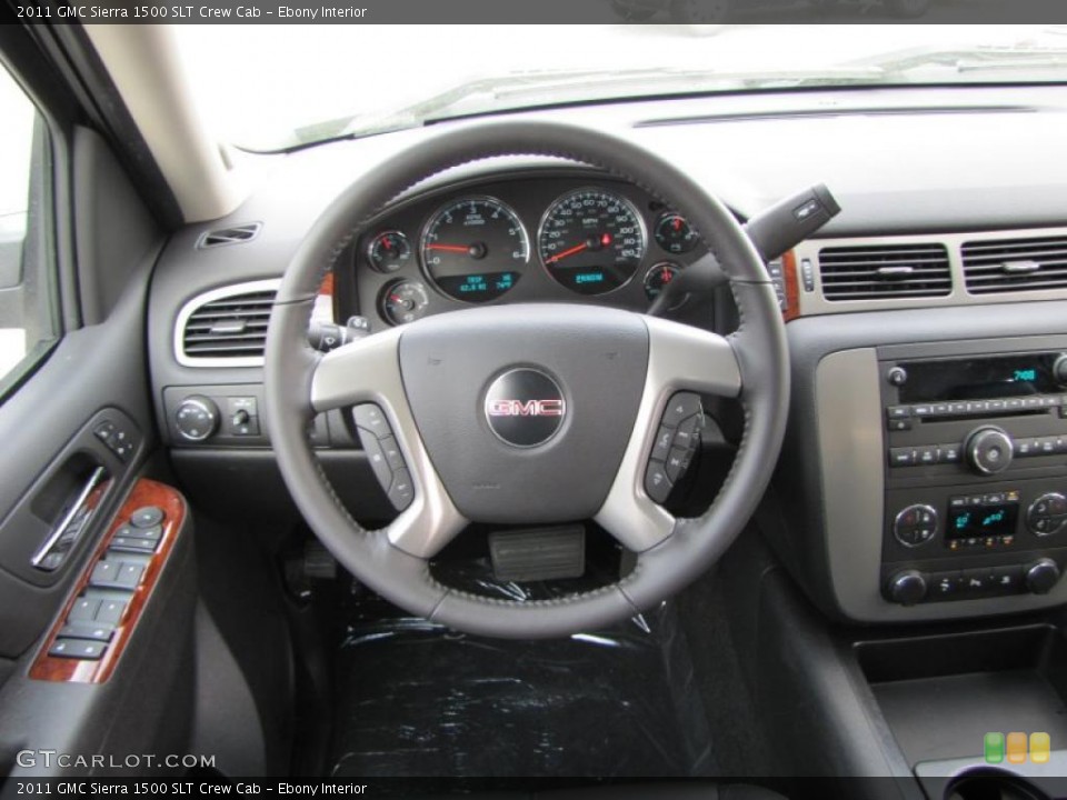 Ebony Interior Steering Wheel for the 2011 GMC Sierra 1500 SLT Crew Cab #47100233