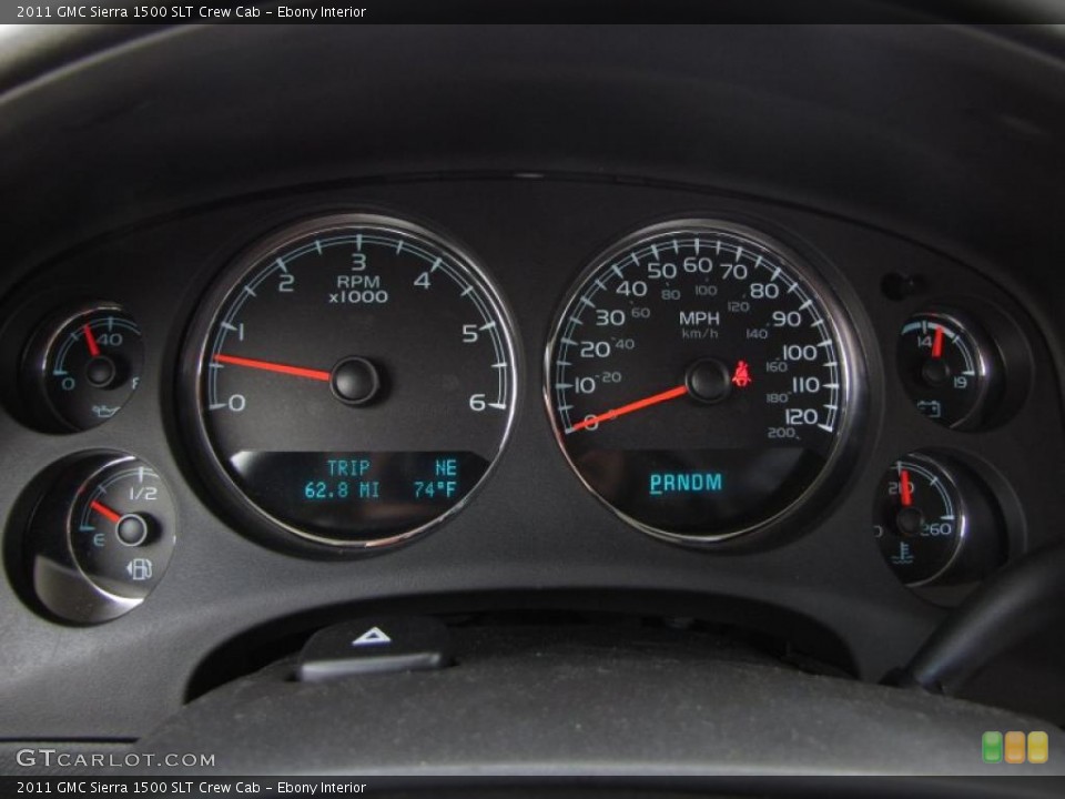 Ebony Interior Gauges for the 2011 GMC Sierra 1500 SLT Crew Cab #47100245
