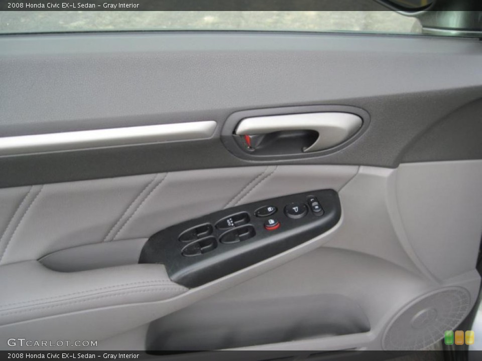 Gray Interior Door Panel for the 2008 Honda Civic EX-L Sedan #47102213