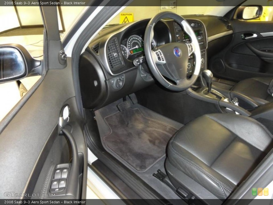 Black Interior Photo for the 2008 Saab 9-3 Aero Sport Sedan #47107256