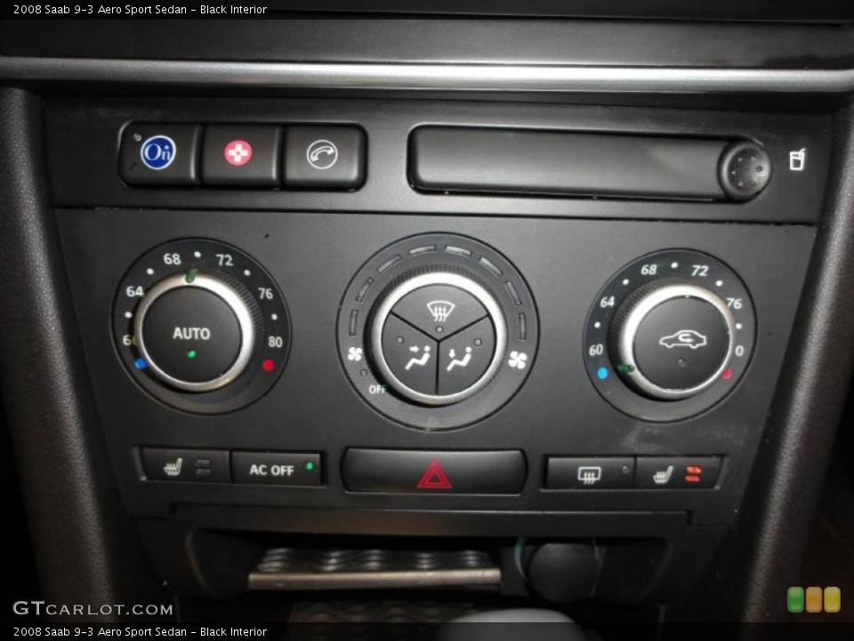 Black Interior Controls for the 2008 Saab 9-3 Aero Sport Sedan #47107418