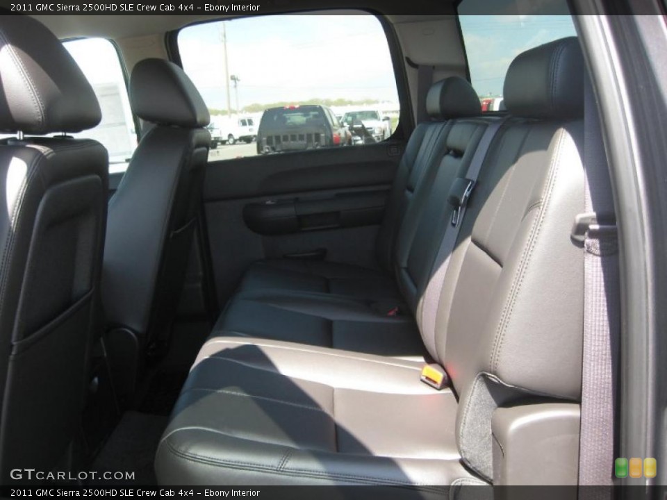 Ebony Interior Photo for the 2011 GMC Sierra 2500HD SLE Crew Cab 4x4 #47107703
