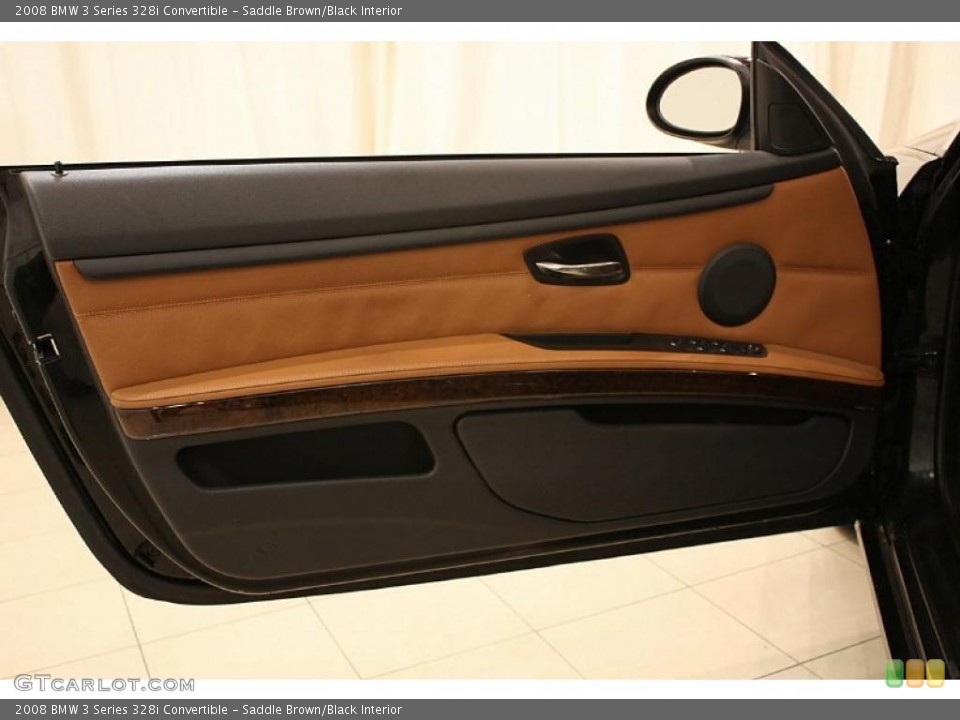 Saddle Brown/Black Interior Door Panel for the 2008 BMW 3 Series 328i Convertible #47109800