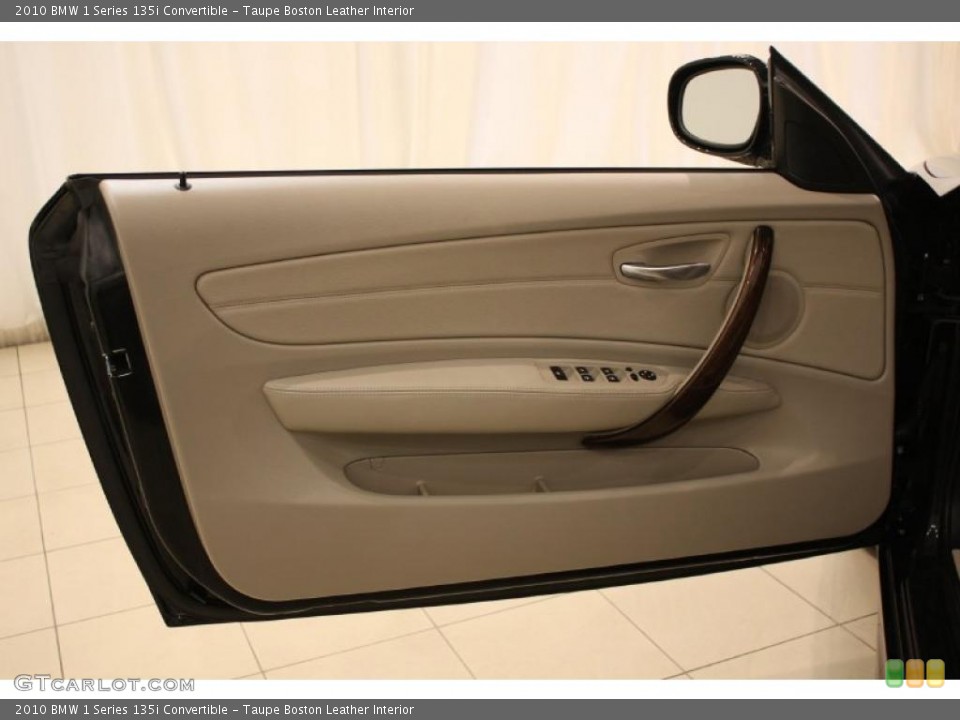 Taupe Boston Leather Interior Door Panel for the 2010 BMW 1 Series 135i Convertible #47110214