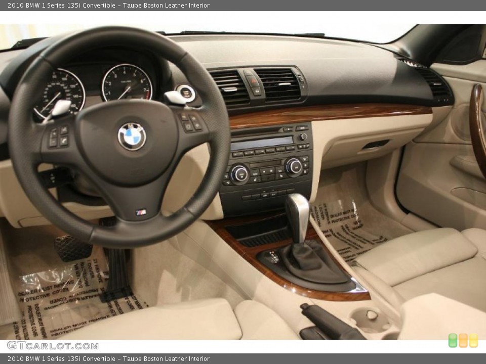 Taupe Boston Leather Interior Dashboard for the 2010 BMW 1 Series 135i Convertible #47110223