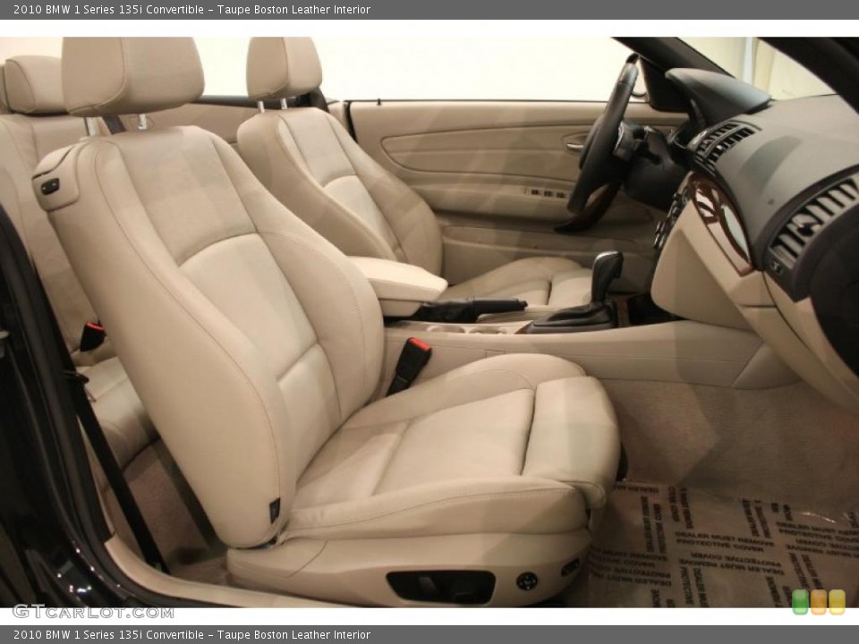 Taupe Boston Leather Interior Photo for the 2010 BMW 1 Series 135i Convertible #47110238