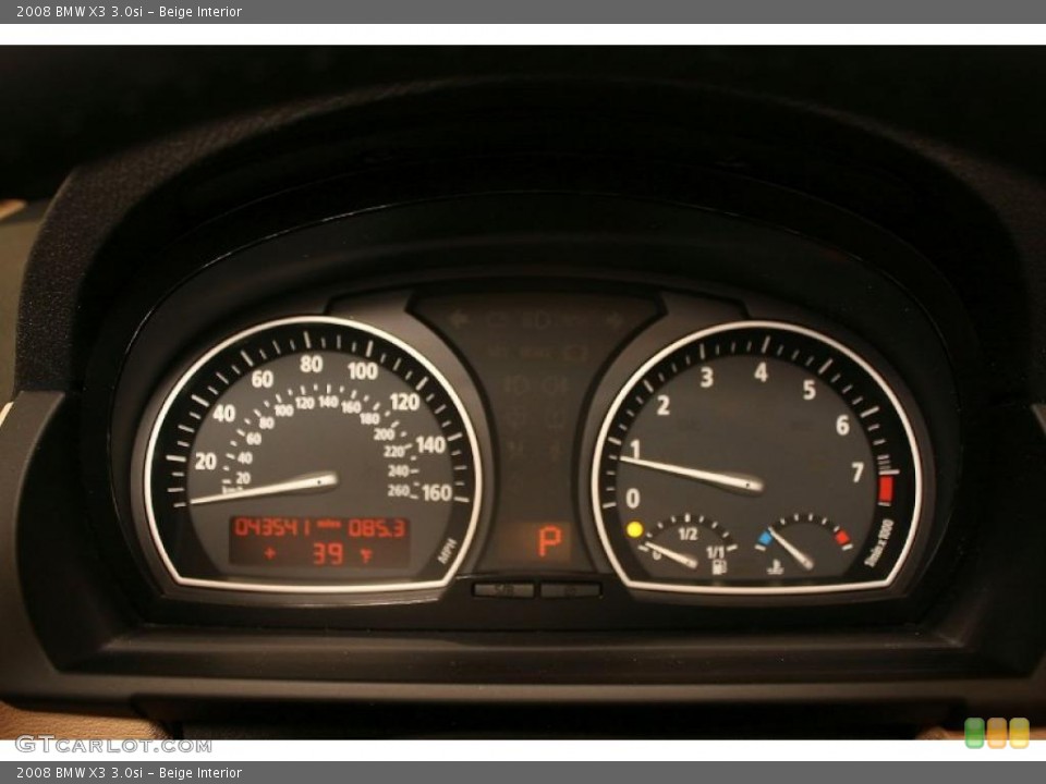 Beige Interior Gauges for the 2008 BMW X3 3.0si #47110349