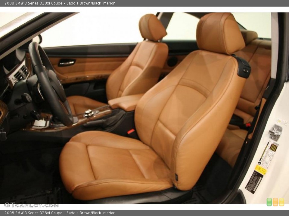 Saddle Brown/Black Interior Photo for the 2008 BMW 3 Series 328xi Coupe #47110406