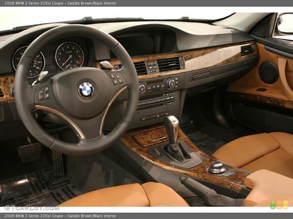 Saddle Brown/Black Interior Prime Interior for the 2008 BMW 3 Series 328xi Coupe #47110409
