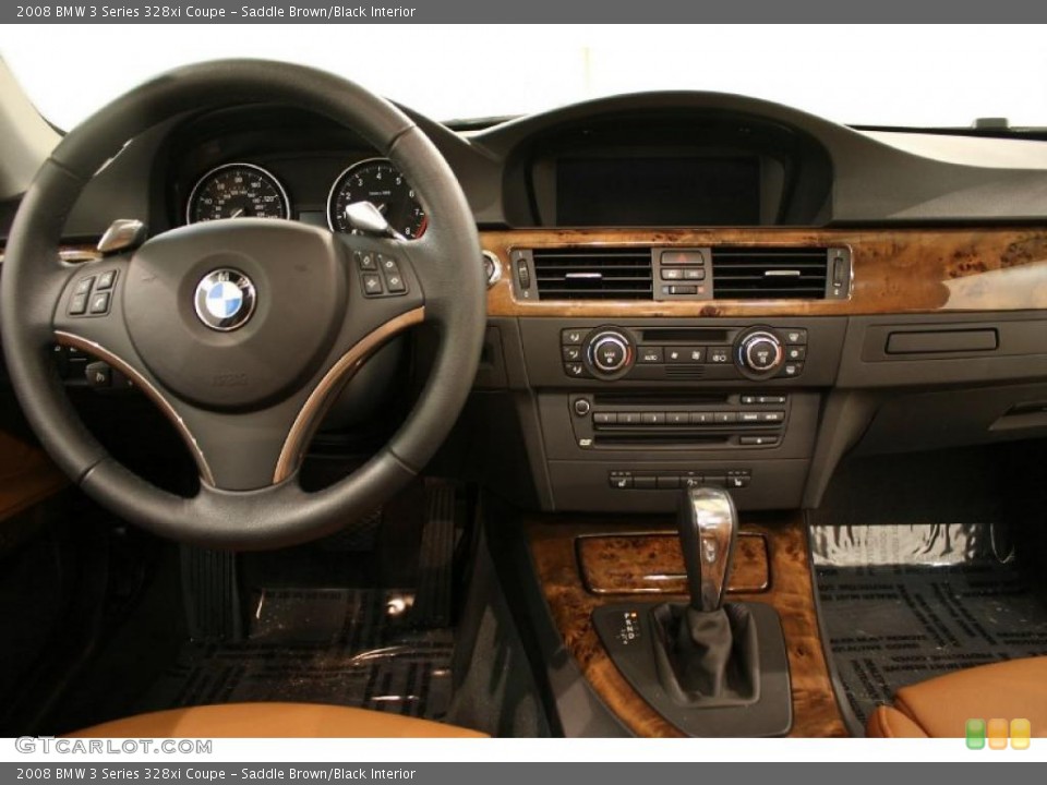 Saddle Brown/Black Interior Dashboard for the 2008 BMW 3 Series 328xi Coupe #47110451