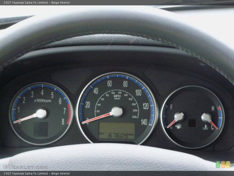 Beige Interior Gauges for the 2007 Hyundai Santa Fe Limited #47111360