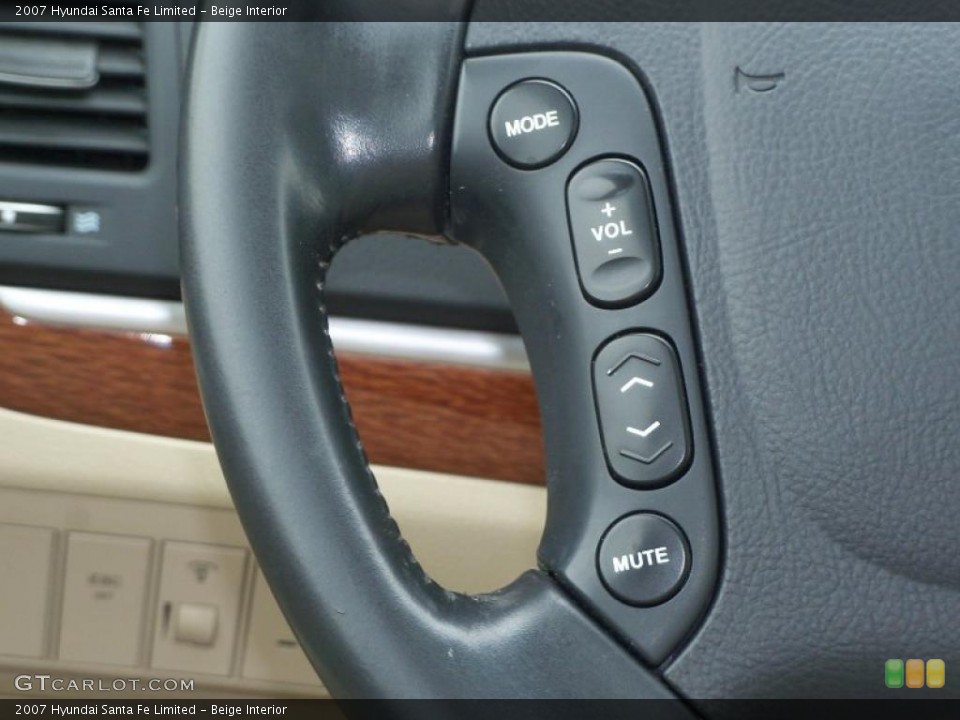 Beige Interior Controls for the 2007 Hyundai Santa Fe Limited #47111363