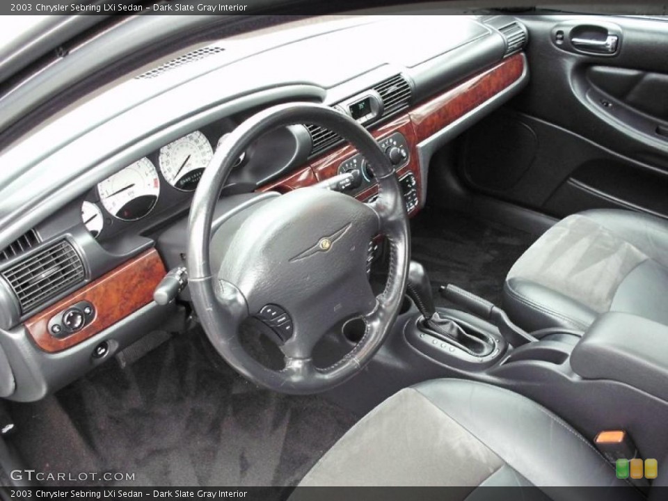 Dark Slate Gray Interior Prime Interior for the 2003 Chrysler Sebring LXi Sedan #47115896