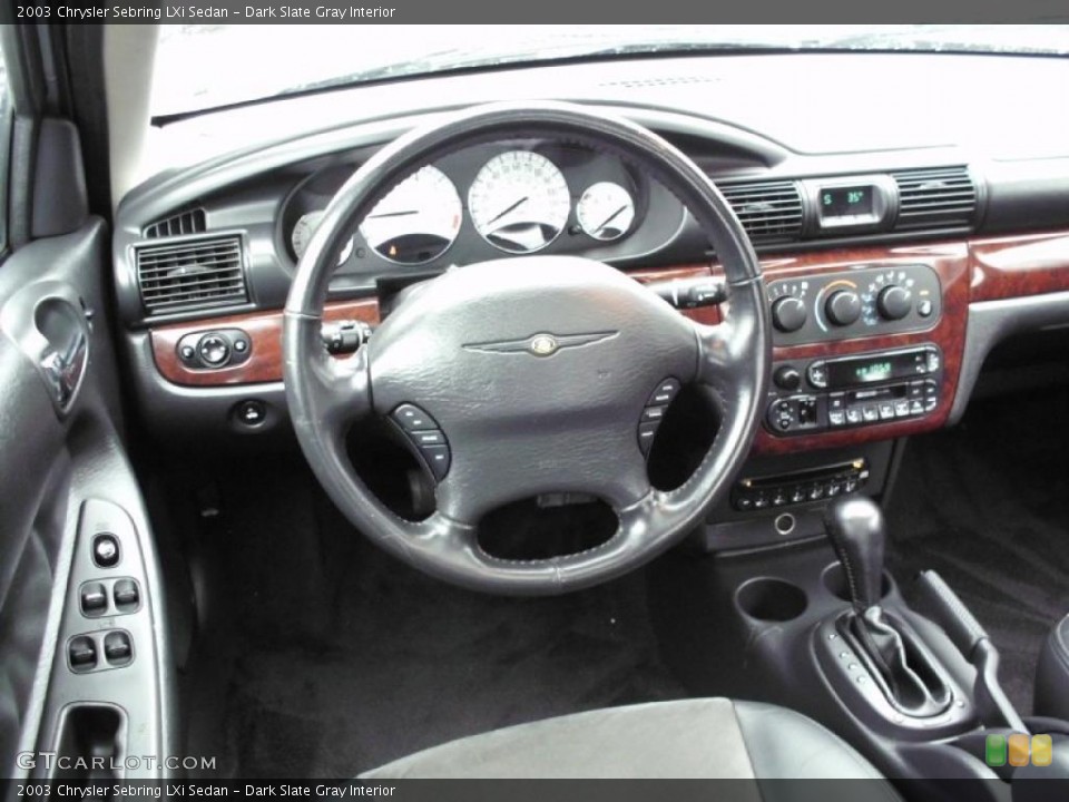Dark Slate Gray Interior Dashboard for the 2003 Chrysler Sebring LXi Sedan #47115956