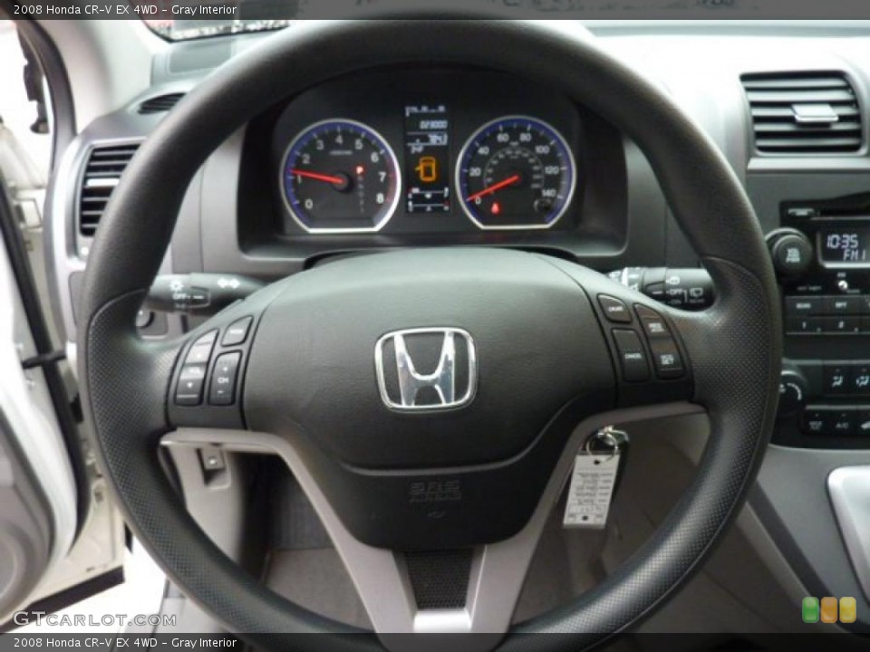 Gray Interior Steering Wheel for the 2008 Honda CR-V EX 4WD #47117195