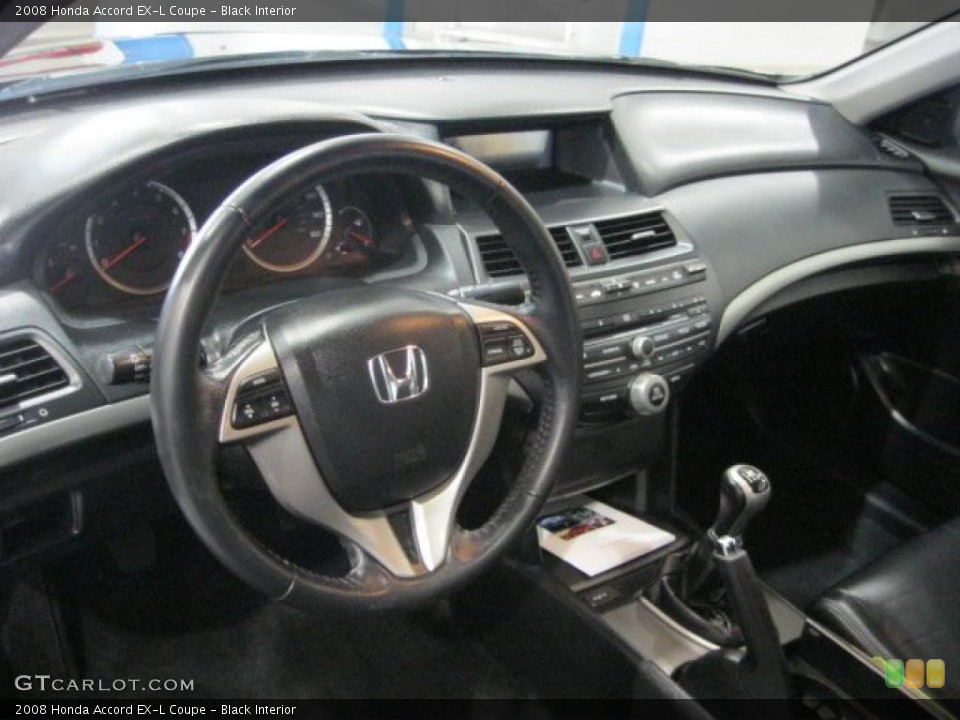 Black Interior Dashboard for the 2008 Honda Accord EX-L Coupe #47118125