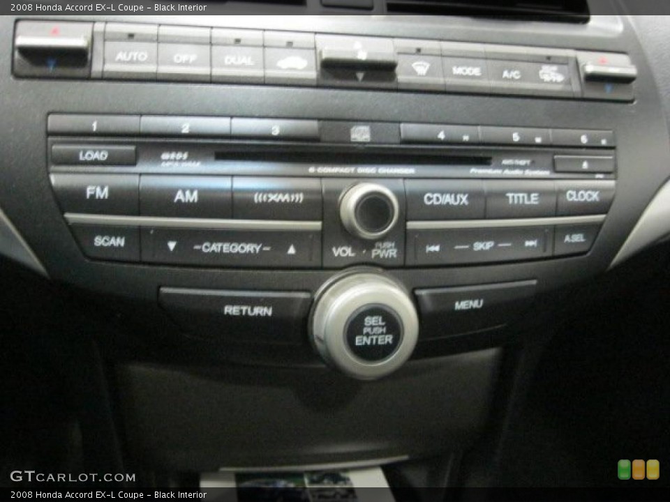 Black Interior Controls for the 2008 Honda Accord EX-L Coupe #47118200