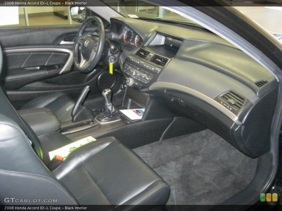 Black Interior Dashboard for the 2008 Honda Accord EX-L Coupe #47118314