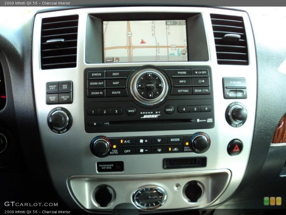 Charcoal Interior Controls for the 2009 Infiniti QX 56 #47120186