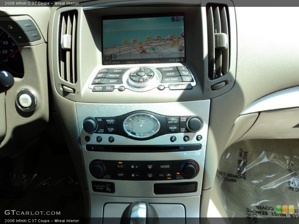 Wheat Interior Navigation for the 2008 Infiniti G 37 Coupe #47121203