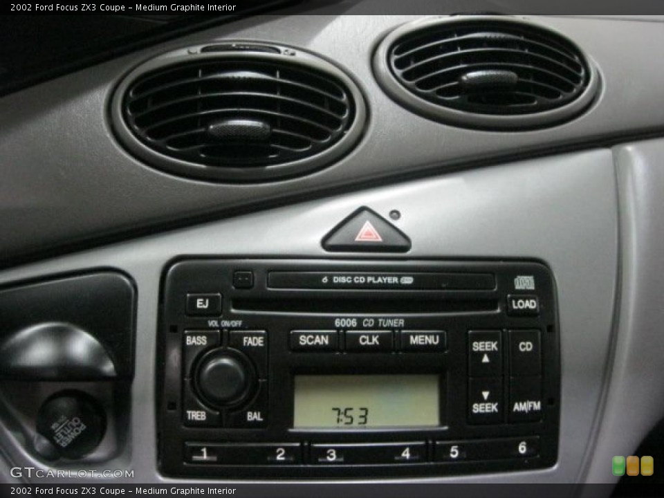 Medium Graphite Interior Controls for the 2002 Ford Focus ZX3 Coupe #47121620