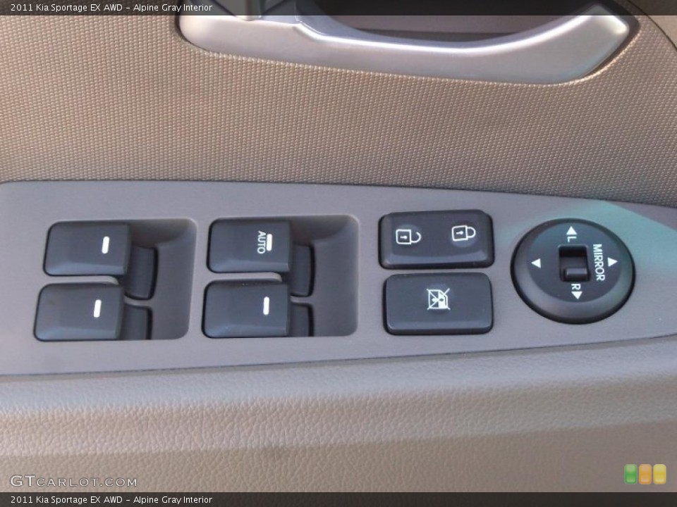 Alpine Gray Interior Controls for the 2011 Kia Sportage EX AWD #47122335