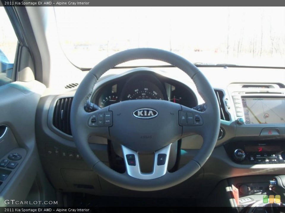 Alpine Gray Interior Steering Wheel for the 2011 Kia Sportage EX AWD #47122458