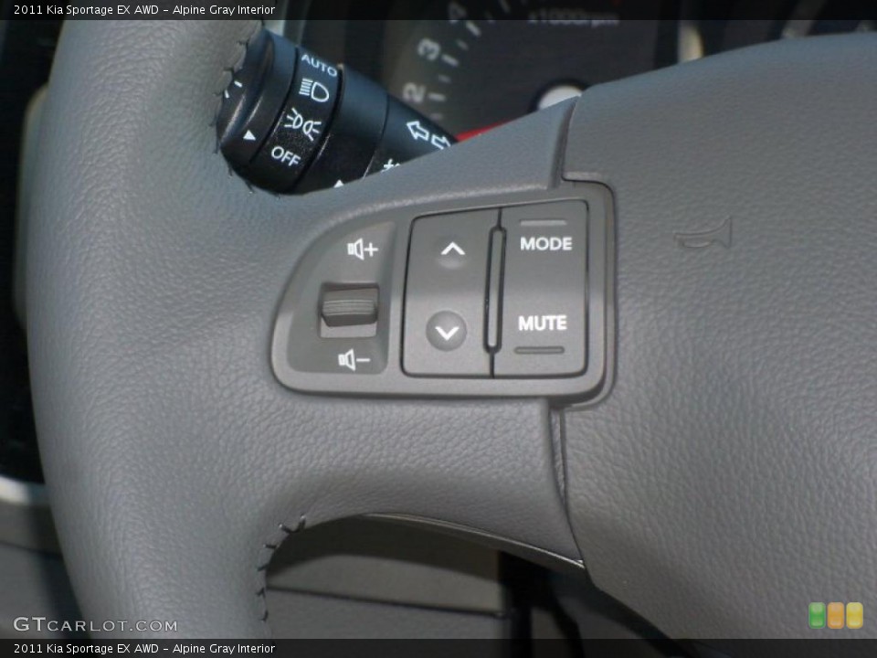 Alpine Gray Interior Controls for the 2011 Kia Sportage EX AWD #47122488