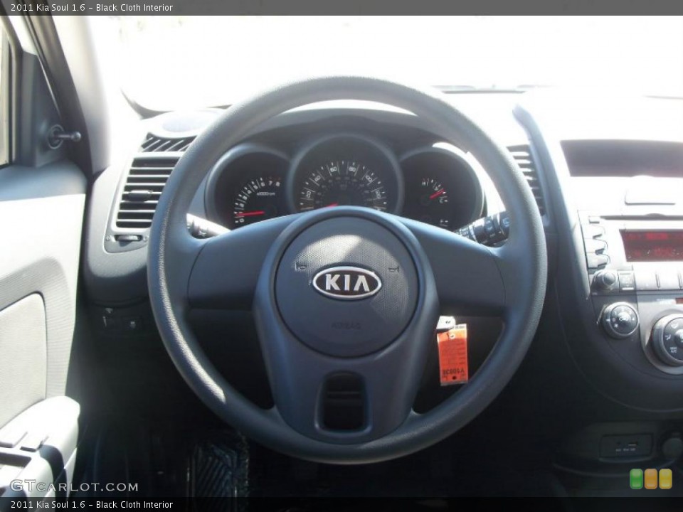 Black Cloth Interior Steering Wheel for the 2011 Kia Soul 1.6 #47122953