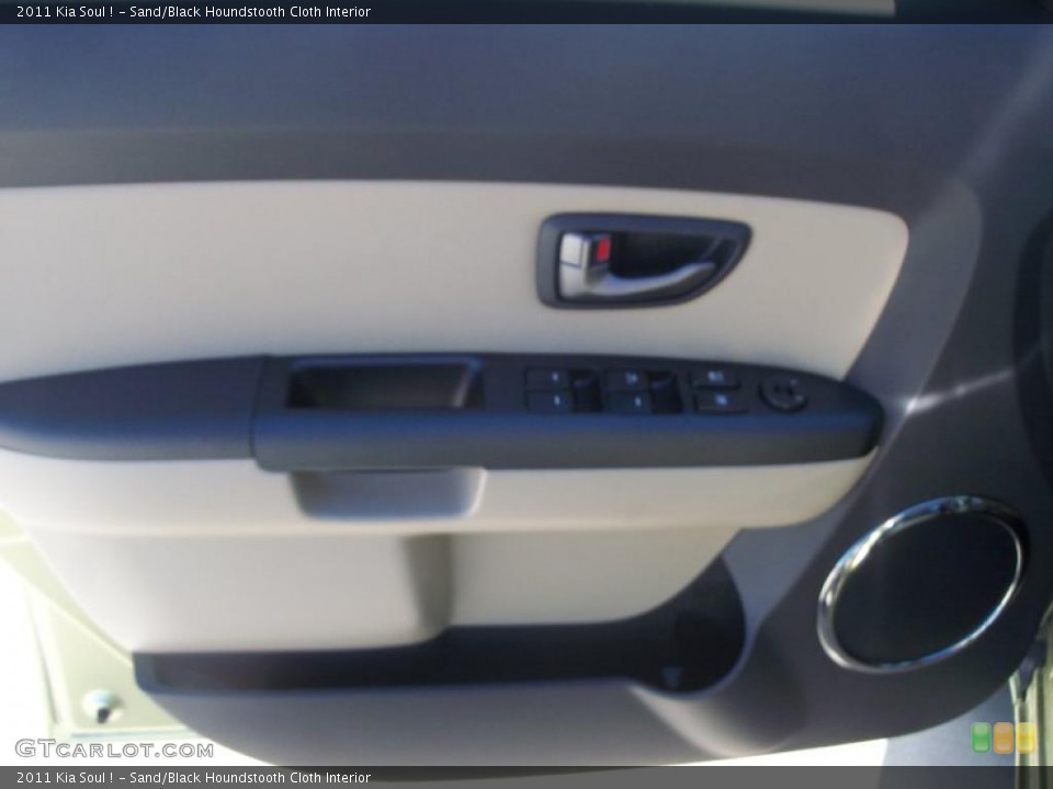 Sand/Black Houndstooth Cloth Interior Door Panel for the 2011 Kia Soul ! #47123253
