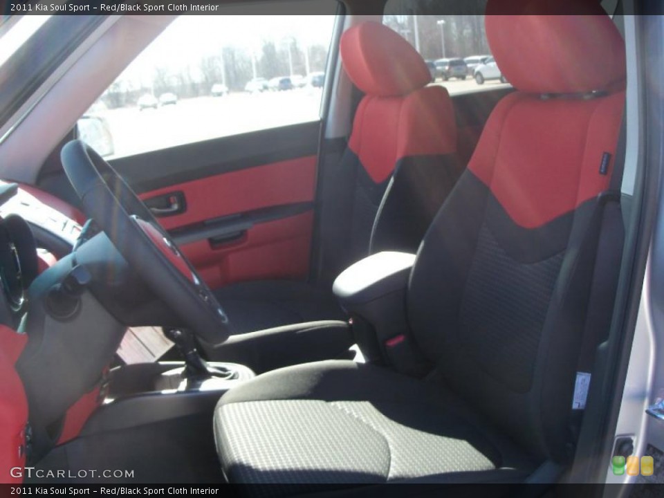 Red/Black Sport Cloth Interior Photo for the 2011 Kia Soul Sport #47125143