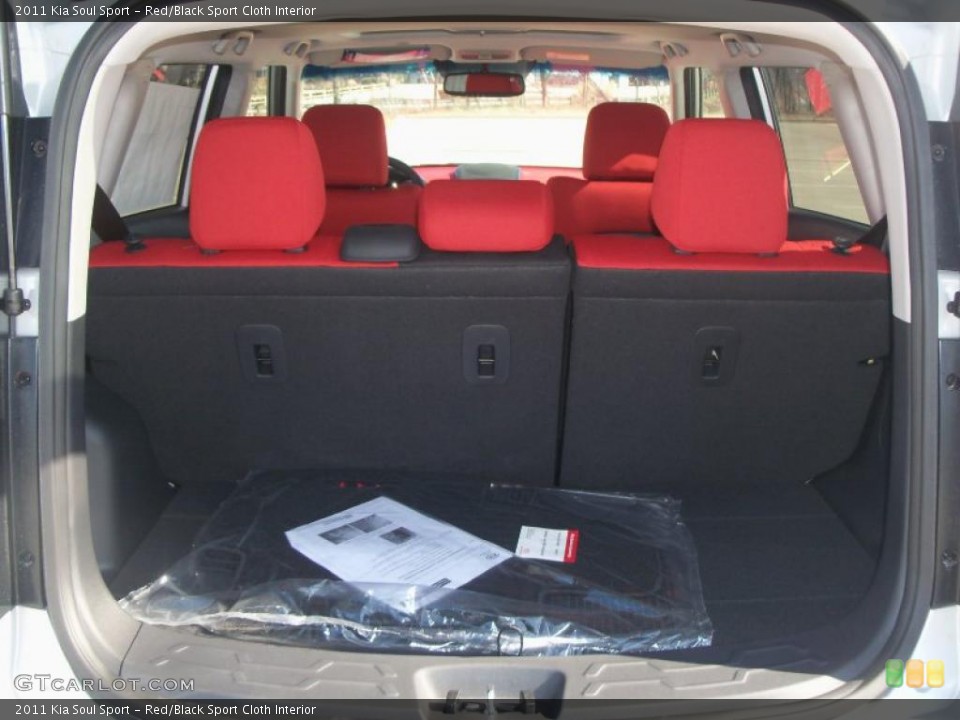 Red/Black Sport Cloth Interior Trunk for the 2011 Kia Soul Sport #47125380