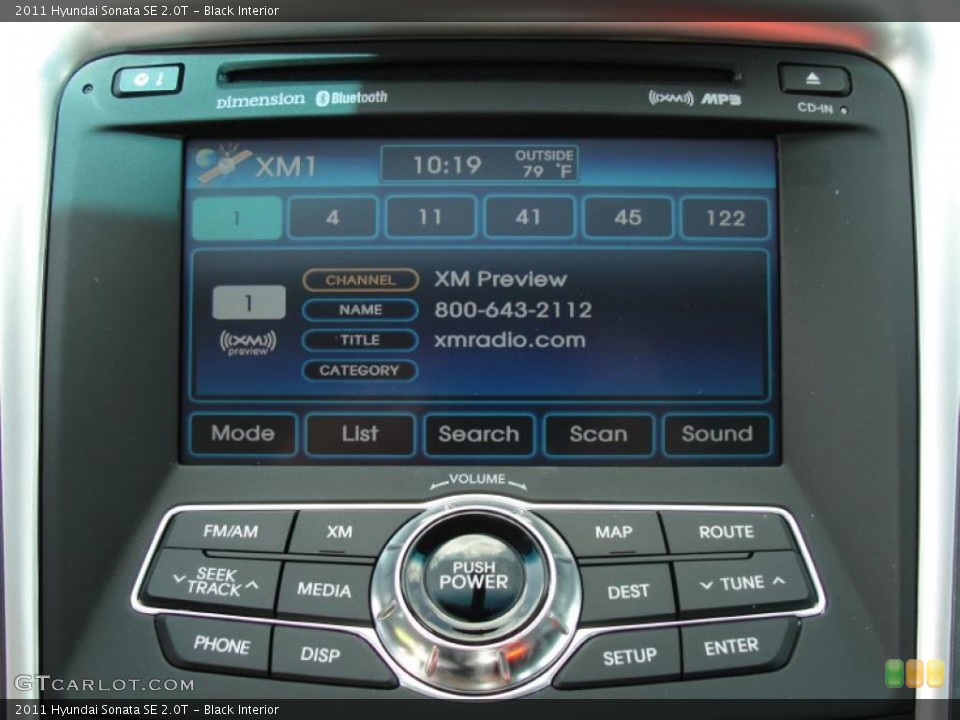 Black Interior Controls for the 2011 Hyundai Sonata SE 2.0T #47127735