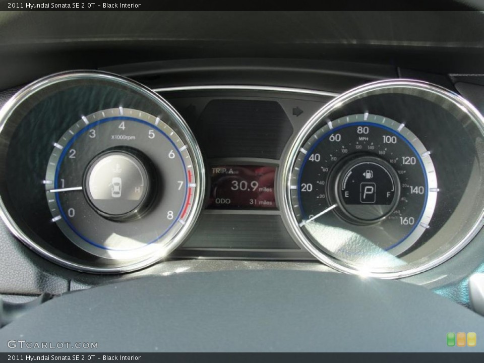 Black Interior Gauges for the 2011 Hyundai Sonata SE 2.0T #47127828