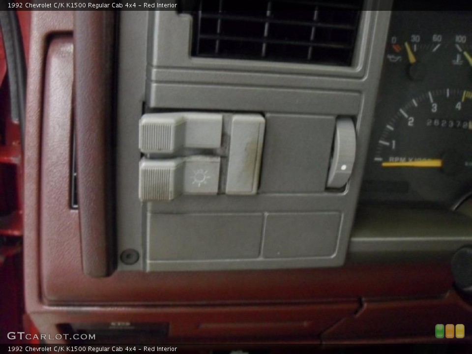 Red Interior Controls for the 1992 Chevrolet C/K K1500 Regular Cab 4x4 #47128596