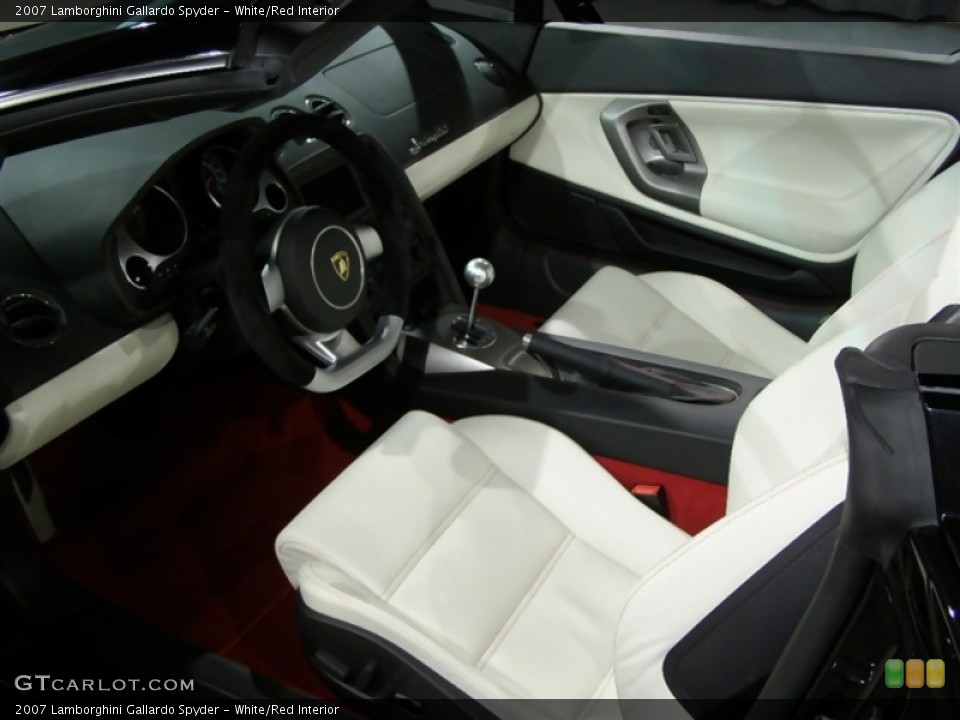 White/Red 2007 Lamborghini Gallardo Interiors