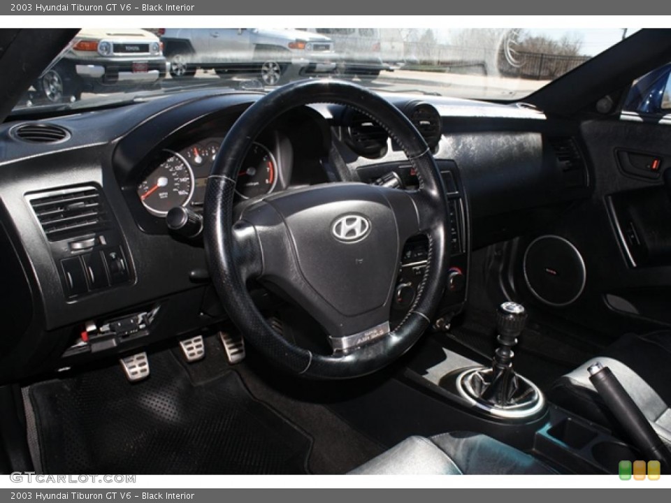 Black Interior Steering Wheel for the 2003 Hyundai Tiburon GT V6 #47130123