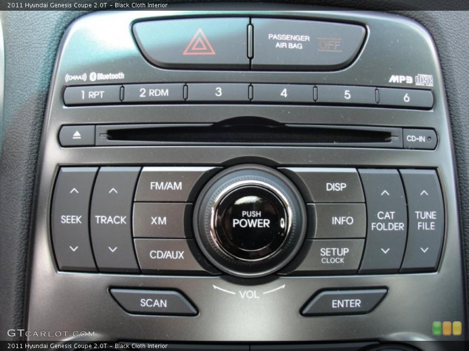 Black Cloth Interior Controls for the 2011 Hyundai Genesis Coupe 2.0T #47130645