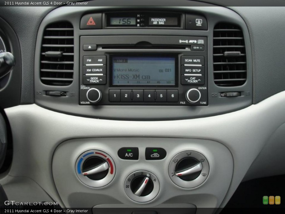 Gray Interior Controls for the 2011 Hyundai Accent GLS 4 Door #47131164