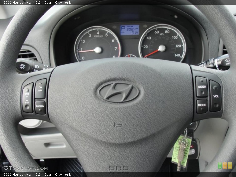 Gray Interior Controls for the 2011 Hyundai Accent GLS 4 Door #47131230