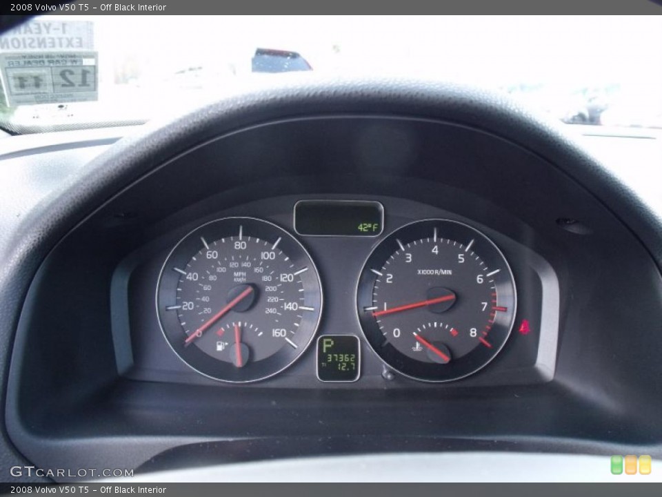 Off Black Interior Gauges for the 2008 Volvo V50 T5 #47133414