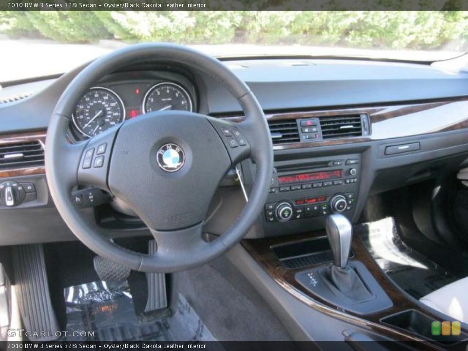 Oyster/Black Dakota Leather Interior Dashboard for the 2010 BMW 3 Series 328i Sedan #47133606