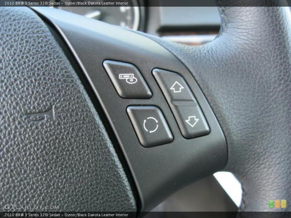 Oyster/Black Dakota Leather Interior Controls for the 2010 BMW 3 Series 328i Sedan #47133678